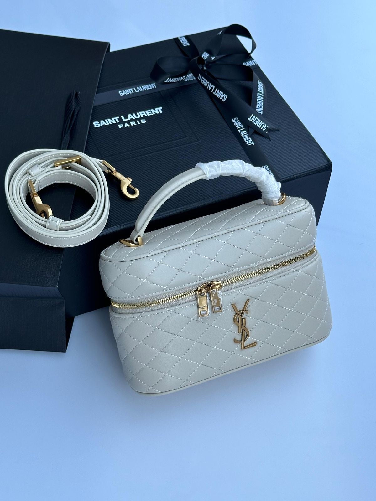Saint Laurent Inspired Vanity Bag With Handle