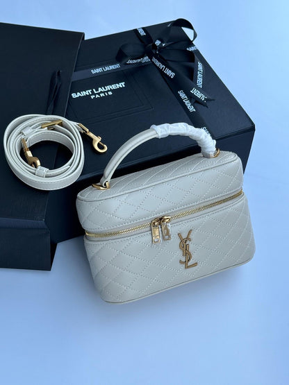 Saint Laurent Inspired Vanity Bag With Handle