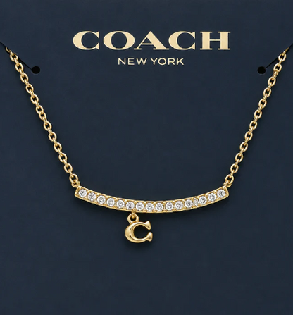 Coach Gold Bar Necklace