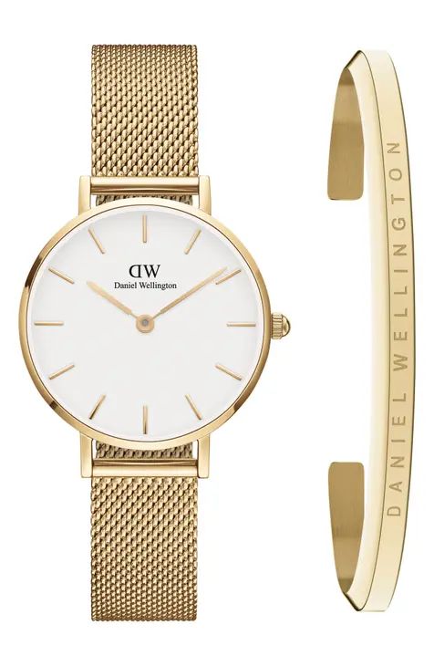 Petite DW Watch + Classic DW Gold Bracelet